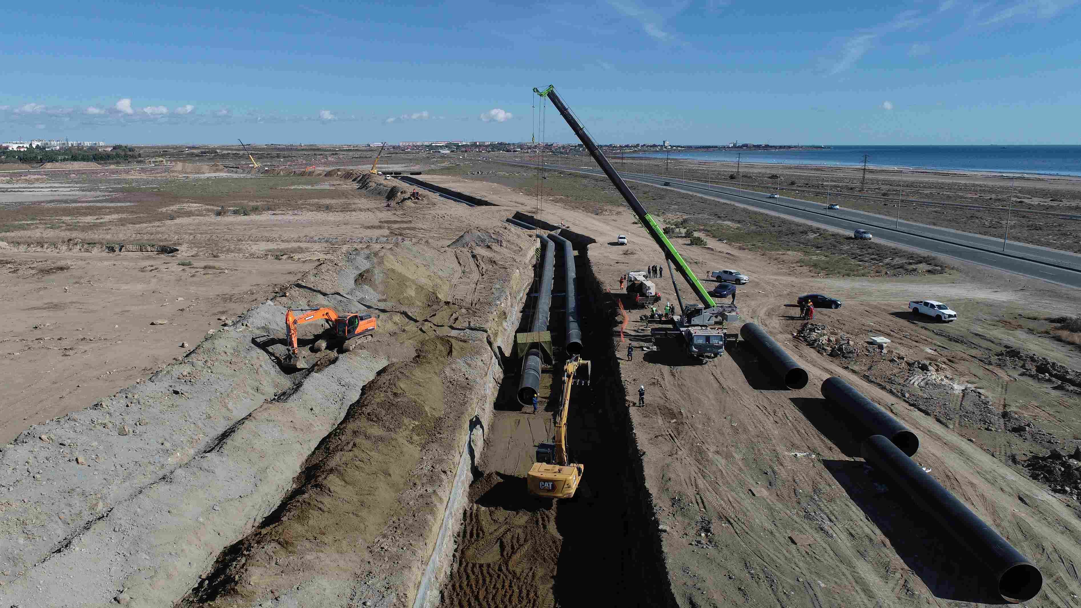 Zığ-Hövsan kanalizasiya kollektoru tikilir - Videoreportaj